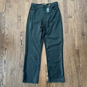 A&F Black Faux Leather Curve Love Pant
